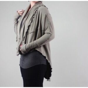 Angelrox Gray girly wrap Jersey Knit‎ Draped Cardigan One Size